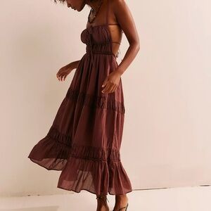 Free People Taking Sides Maxi Small Brown